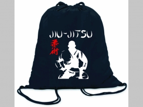 Jiu Jitsu ľahké sťahovacie vrecko ( batôžtek / vak ) s čiernou šnúrkou, 100% bavlna 100 g/m2, rozmery cca. 37 x 41 cm